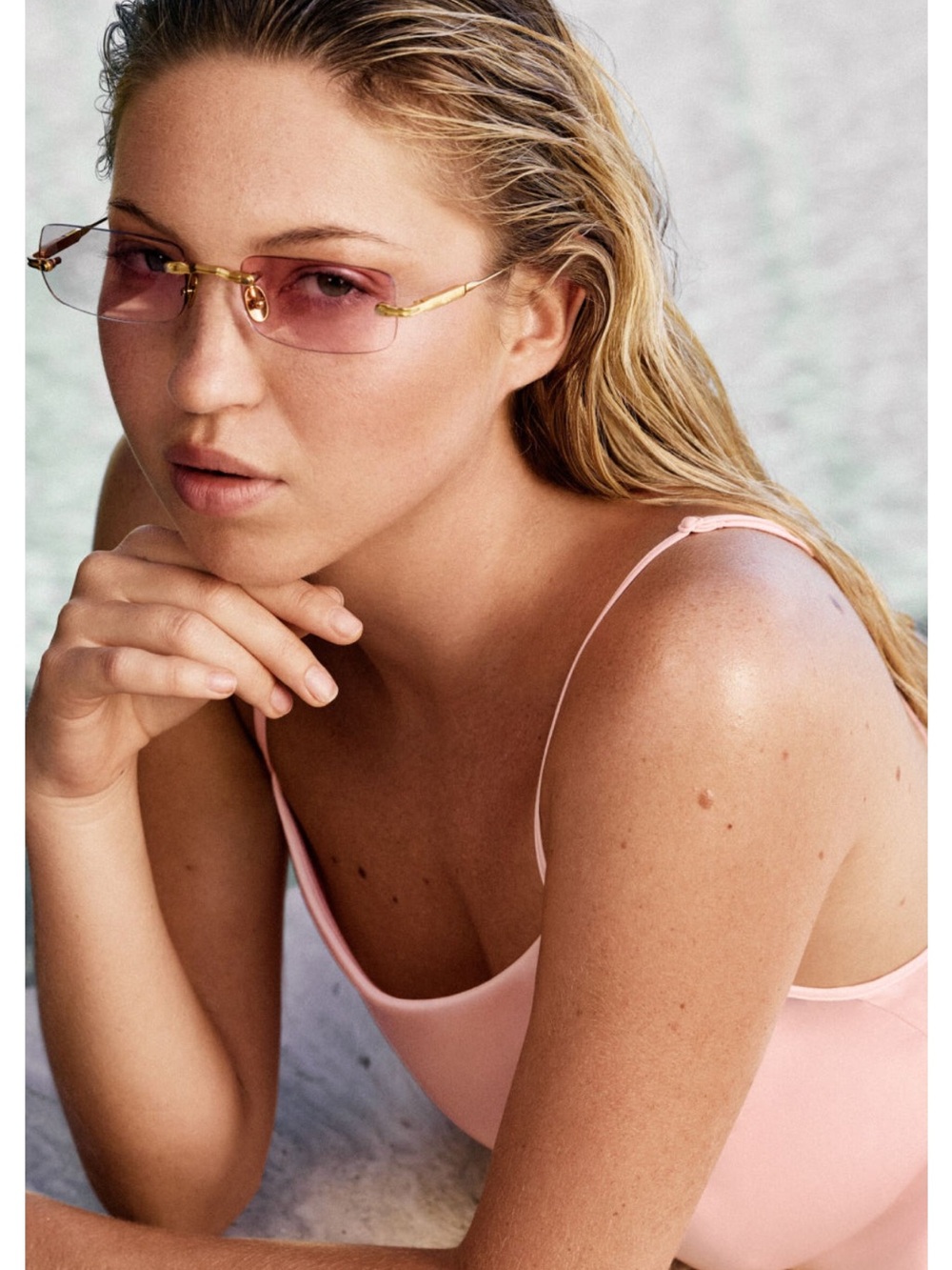 Alo Wire Sunglasses Gold-Pink Gradient